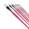 Creative Mark Pro White Soft Filament Acrylic Paint Brushes - Assorted Bright Set of 7 - Seamless Ferrule - Short Wood Handle Brushes for Acrylic Painting Acrylic Gouache, Oils & Casein